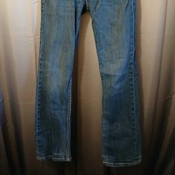 BKE Jeans The Buckle sz 25 Sabrina Boot Designer Denim Dark wash ALTER (30x30) - Picture 8 of 10